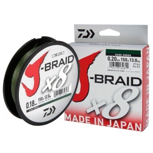 Daiwa J-Braid X8 Dark Green 150m -