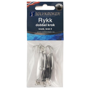 Sølvkroken rykk dobbel Krok 1/2 Rød