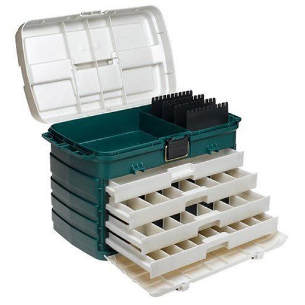 Plano 758005 4-Drawer Tackle Box Dk.Green/Silver - Bilde 3
