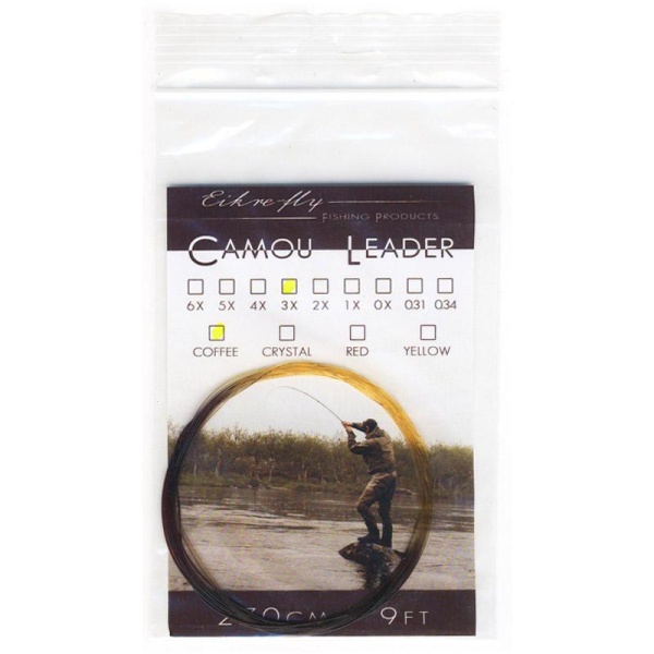 eikre-flycamou leader 15ft coffe/dun-3x
