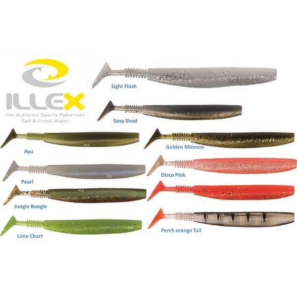 Illex Gambit Method Shad 3,8" Lime Chart