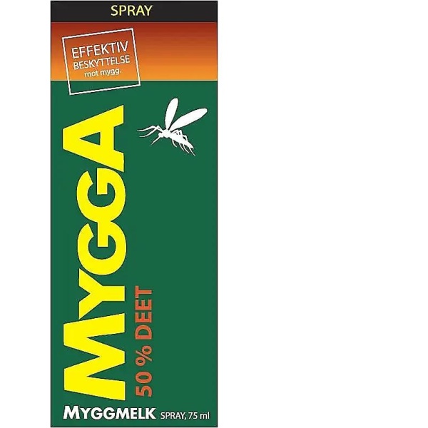 Mygga Myggmelk Spray mot Mygg 75 ml  50% Deet - Bilde 2
