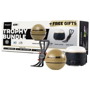 Deeper Smart Sonar Chirp+ 2.0 Packed i a Trophy Bundle 2022 With Power Lantern and Phone Holder